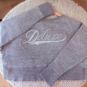 Golden Goose Deluxe Gray Cropped Sweatshirt Size M